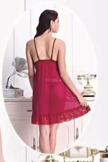 Pretty Lingerie Задайте Секси Нощница с Дантела Бордо