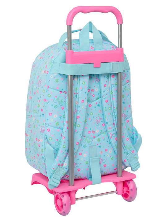 School Bag with Wheels Safta Bicycle Blue 32 X 42 X 15 Cm