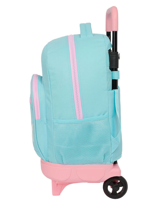 School Bag with Wheels Munich Heaven Sky Blue 33 X 45 X 22 Cm