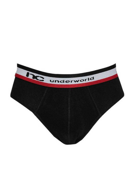 Nina Club Herren Slips Black/White/Red 1Packung