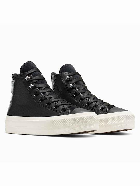 Converse Chuck Taylor All Star Lift Γυναικεία Μποτάκια Μαύρα