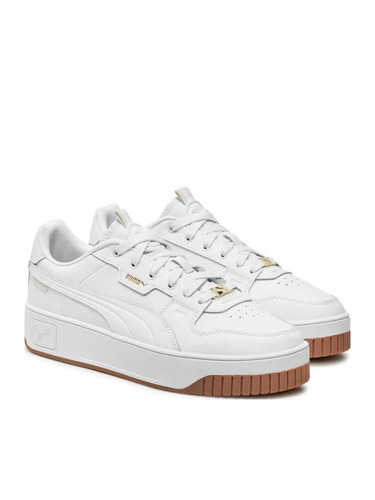Carina Street Lux Damen Flatforms Sneakers Weiß