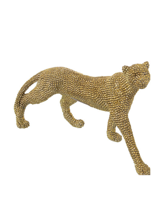 Dekorative Figur Alexandra House Living Gold Kunststoff Panther 10 x 34 x 20 cm