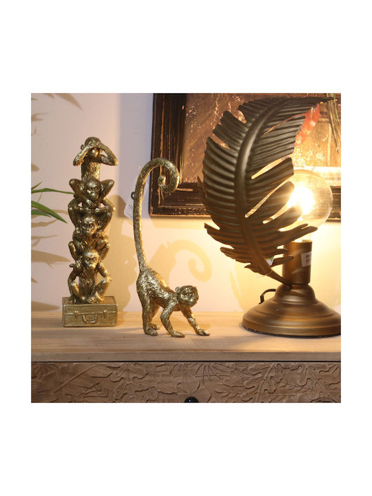 Decorative Figure Alexandra House Living Gold Acrylic Plastic Melamine Monkey 9 X 6 X 29 Cm