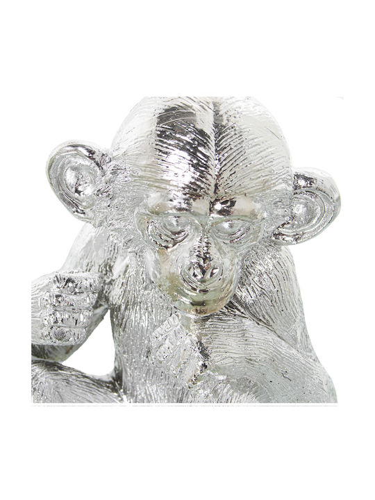 Dekorative Figur Alexandra House Living Silber Acryl Kunststoff Melamin Affe 11 x 10 x 16 cm