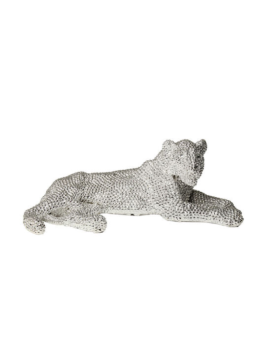 Decorative Figure Alexandra House Living Silver Plastic Lioness 33 X 20 X 12 Cm