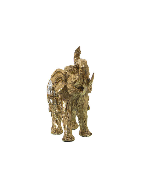 Figurină Decorativă Alexandra House Living Elefant din Plastic Auriu 11 X 23 X 19 Cm