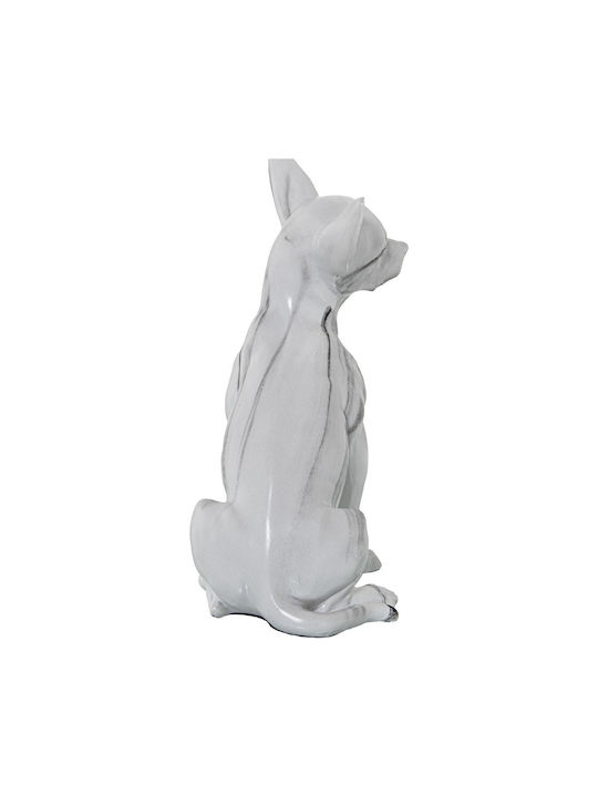 Decorative Figure Alexandra House Living Plastic Material Dog 15 X 18 X 27 Cm Marble