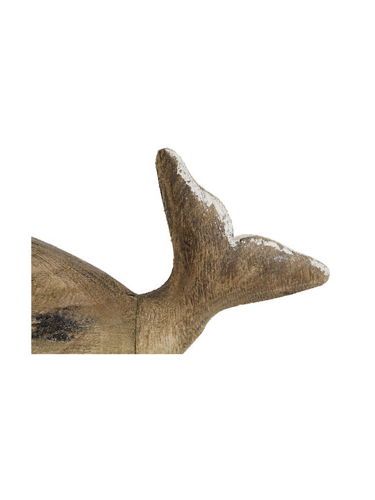 Decorative Figure Home Esprit White Natural Whale Aged Finish 22.5 X 10.5 X 12.5 Cm