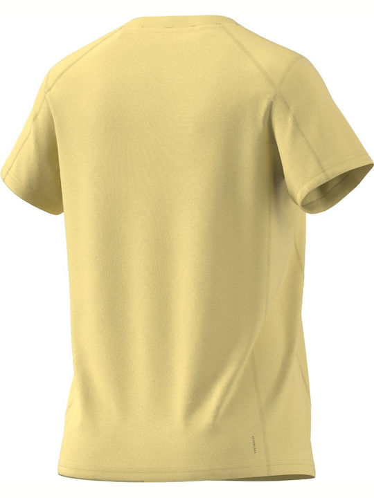 Performance Damen Sport Bluse Kurzärmelig Schnell trocknend Yellow