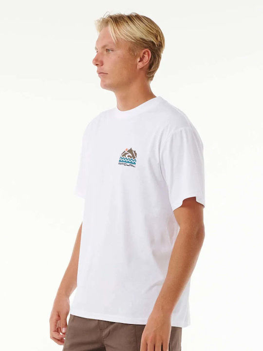 Rip Curl Ανδρικό Αθλητικό T-shirt Κοντομάνικο White