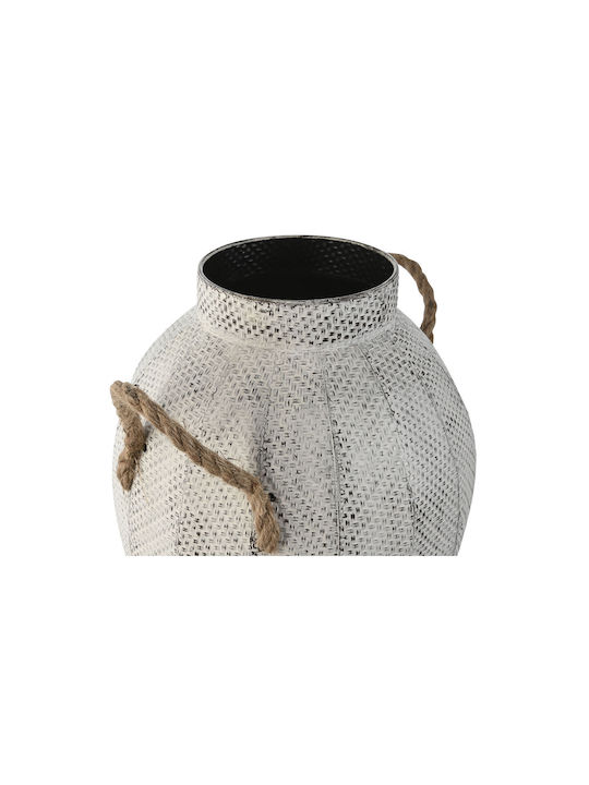 Home Esprit White Metal Rope Vase 25.5 X 25.5 X 41 Cm