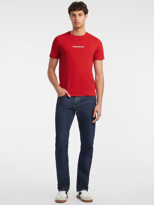 Guess T-shirt Bărbătesc cu Mânecă Scurtă RED