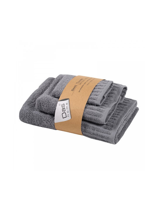 Das Home Badetuchset 3Stk 0748 Grey Gewicht 480gr/m²