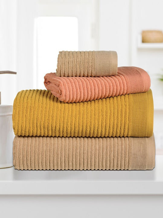 Das Home 3pc Bath Towel Set 0743 Beige Weight 530gr/m²