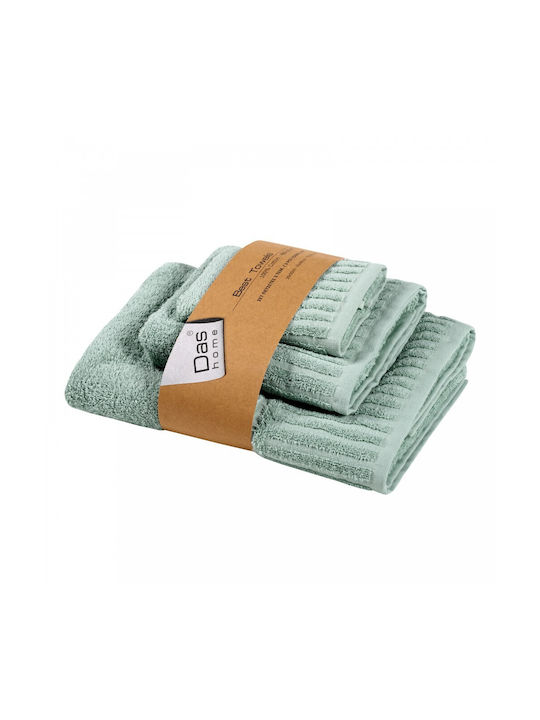 Das Home 3pc Bath Towel Set 0751 70xcm. Dusty Mint Weight 480gr/m²