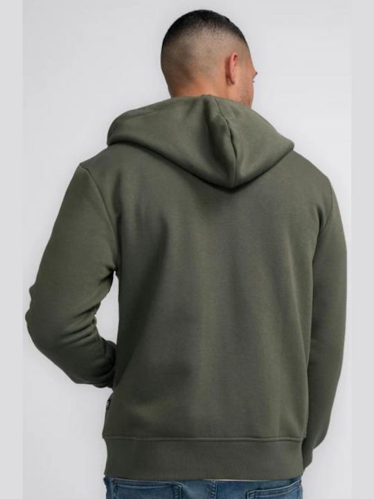 Petrol Industries Men's Sweatshirt Jacket with Hood Army Green