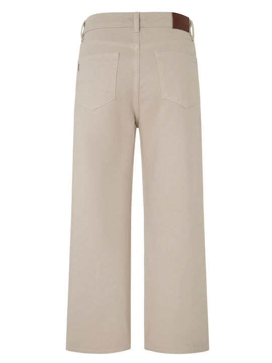 Pepe Jeans Women's Jean Trousers in Straight Line Beige