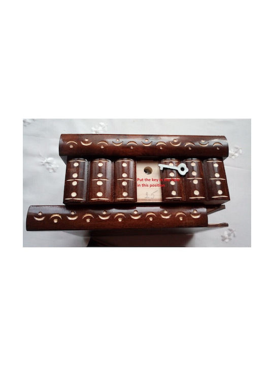 Magic Puzzle Box Κουτί Κοσμημάτων Ξύλινο Κόκκινη