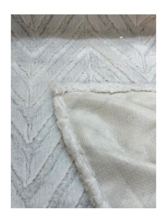 Linea Home Zic Zac Sofa Throw Fur 180x240cm Ecru