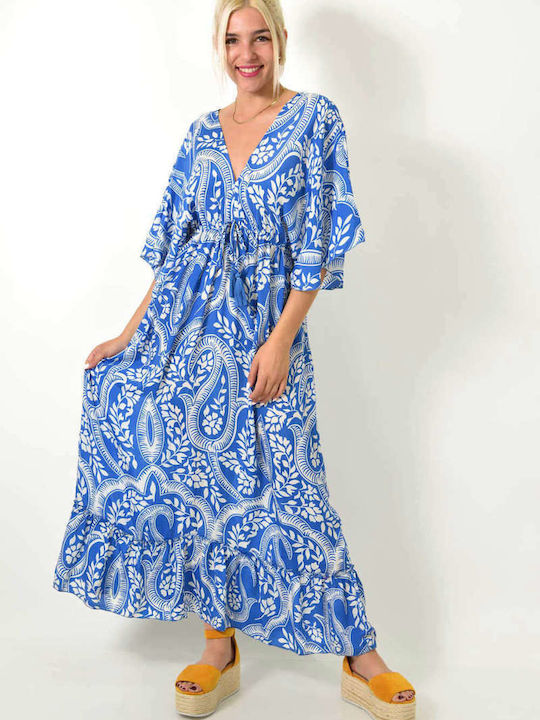 Potre Sommer Maxi Abendkleid Blue