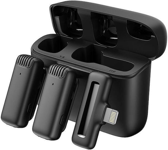 Apexel APL-MIC008 Set Wireless Microphone Clip On for Vocals