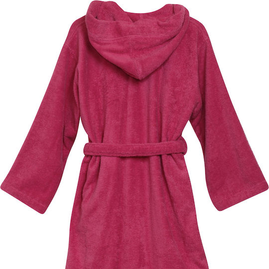 Das Home Kids Hooded Bathrobe Fuschia Das Home Kids Hooded Bathrobe Fuschia