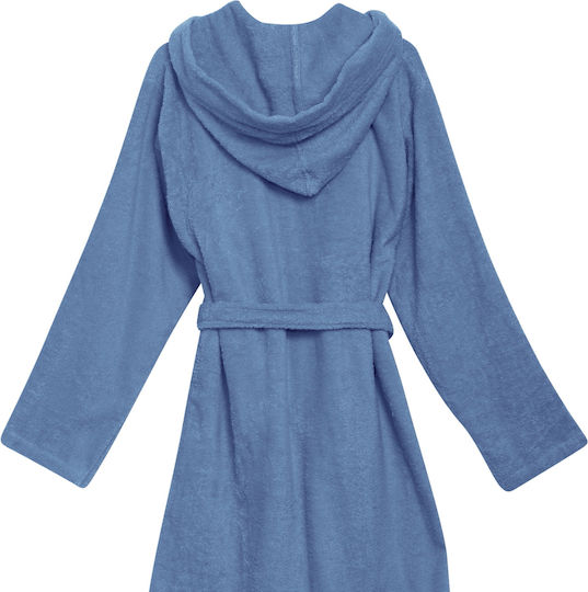 Das Home Kids Hooded Bathrobe Dusty Blue