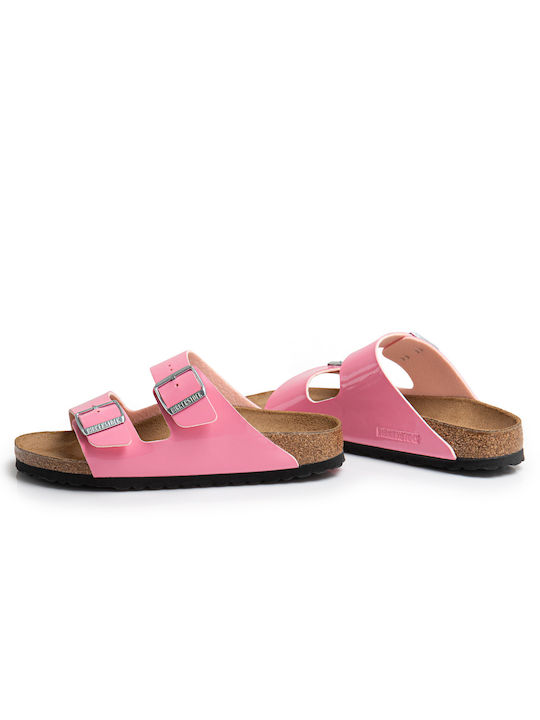 Birkenstock Bf Patent Candy Women's Flat Sandals in Pink Color