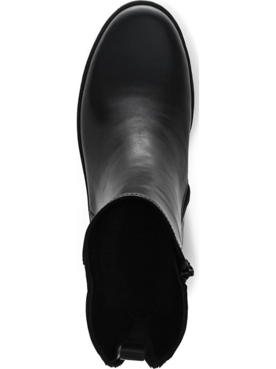Leather Women's Ankle Boots Black