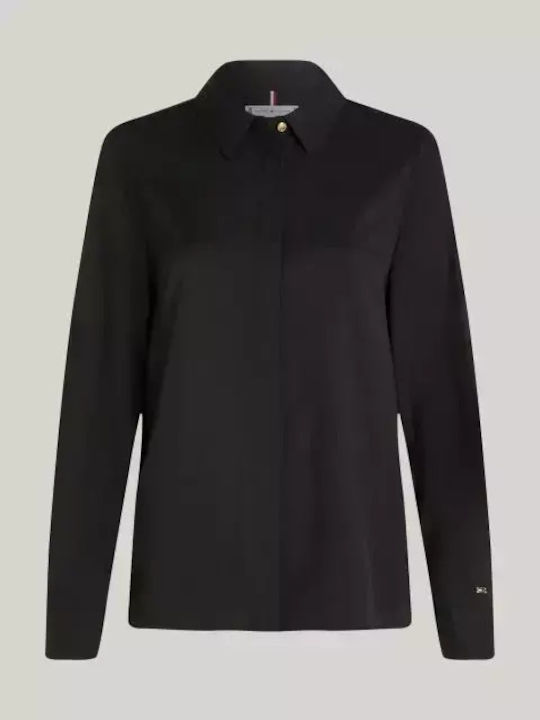 Tommy Hilfiger Women's Long Sleeve Shirt Black