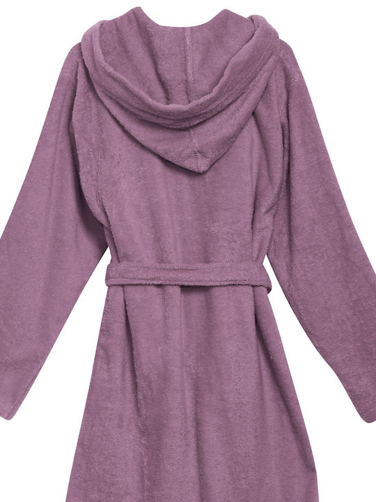 Das Home Casual Hooded Bathrobe Dark Lilac 430gr/m² 460180405903