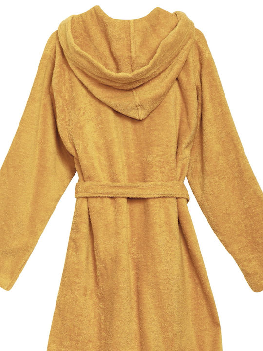 Das Home Casual Hooded Bathrobe Ochre 430gr/m²