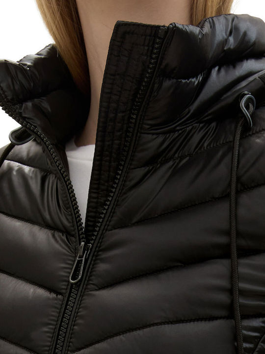 Scurtă Jachetă de femei Puffer Deep Black