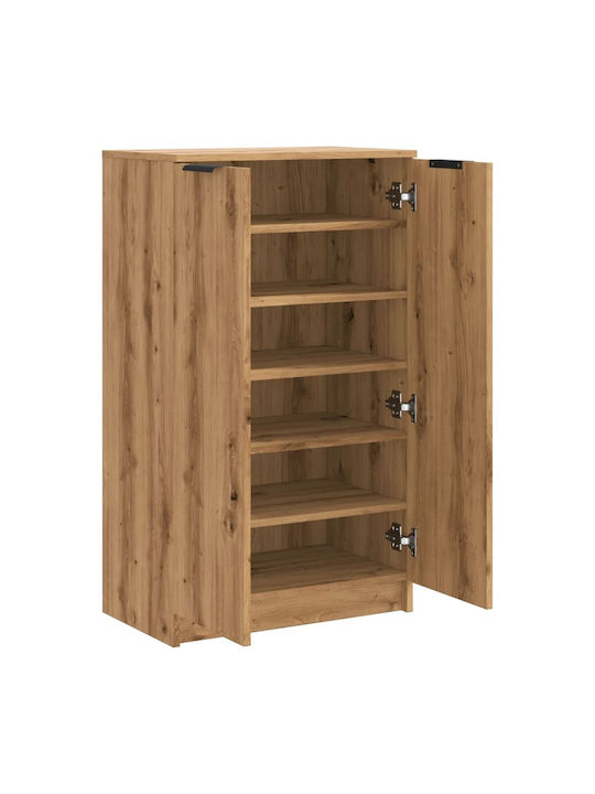 Wooden Shoe Organizer Beige 59x35x100.5cm