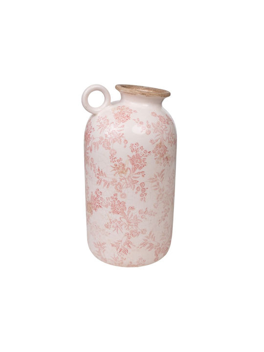 Romimex Decorative Vase Beige 14x14x27cm