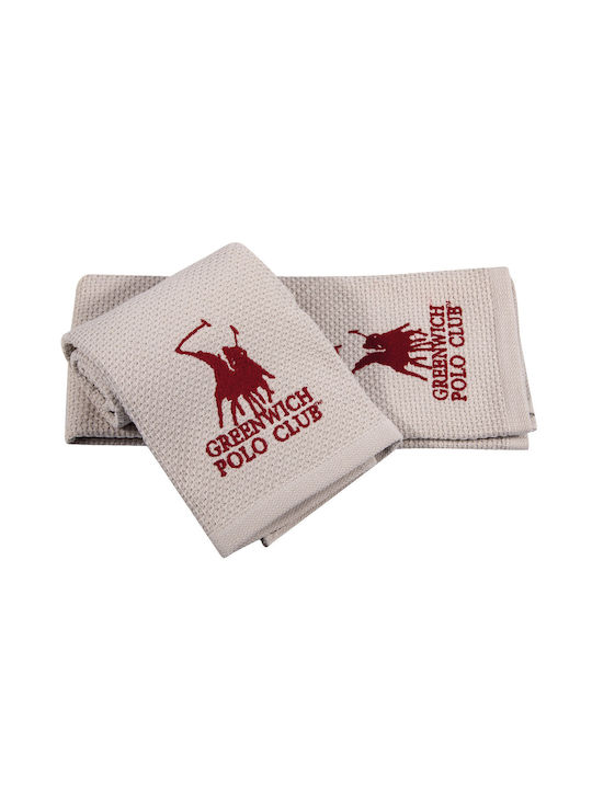 Greenwich Polo Club Towel made of 100% Cotton in Brown Color 40x60cm 227040602803 2pcs