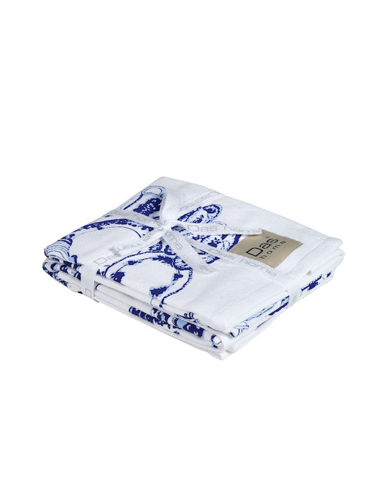 Das Home Tea Towel made of 100% Cotton in Blue Color 40x60cm 2pcs