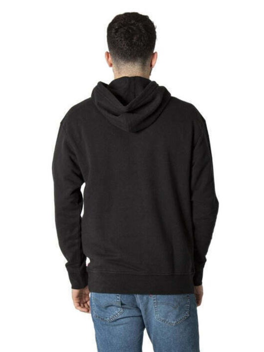 Levi's Men's Sweatshirt with Hood and Pockets Black