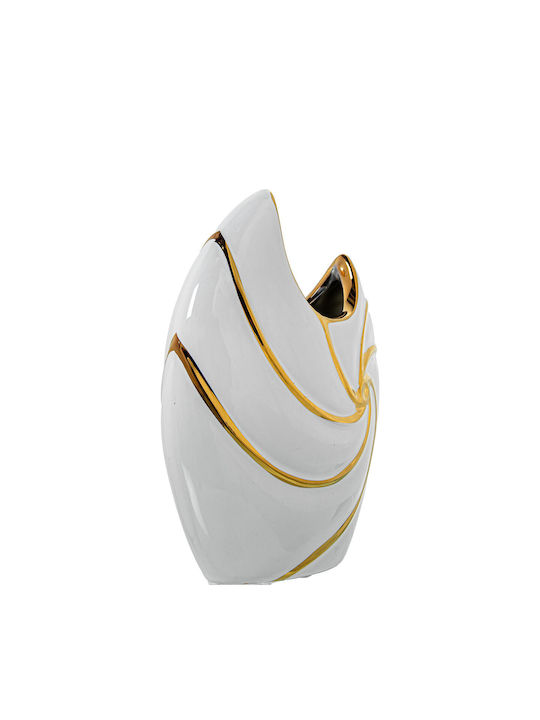 Alexandra House Living Decorative Vase White 18x8x22cm