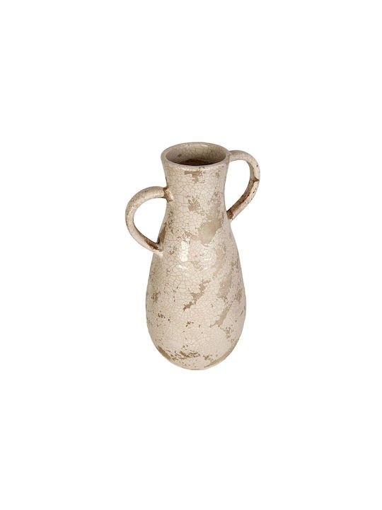 Romimex Decorative Vase White 25x16x51cm