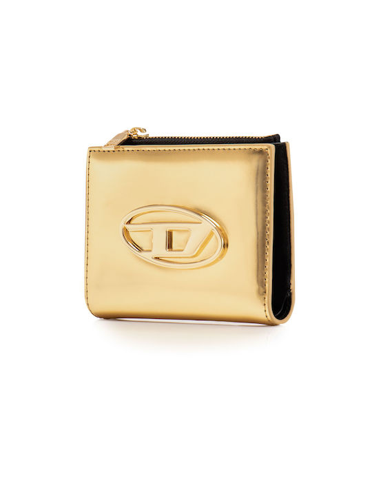 Diesel Small Leather Women's Wallet Coins Gold