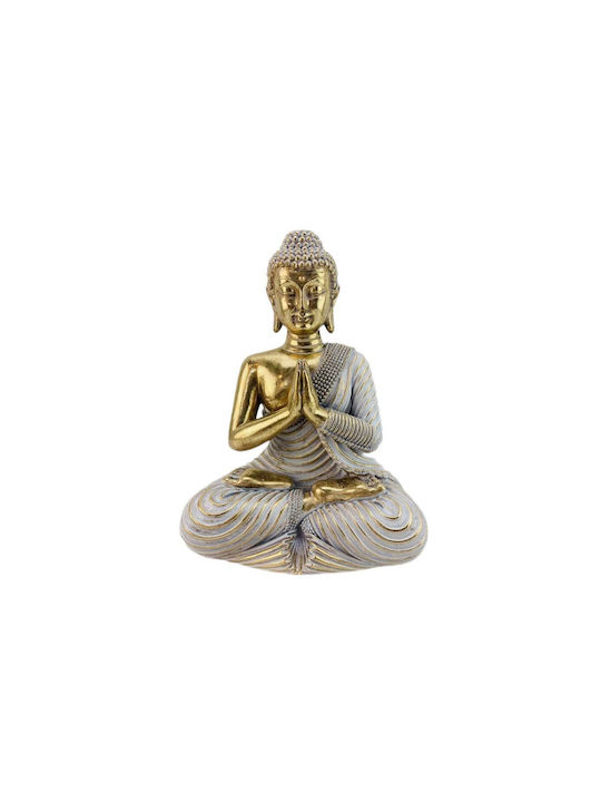 Figurină Decorativă Romimex Buddha din Rășină Aurie 18 X 25 X 14 Cm