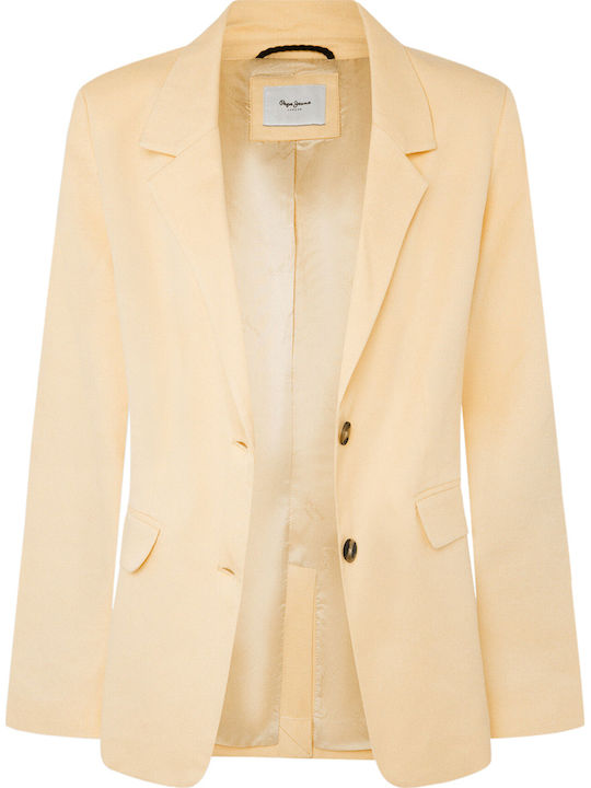 Pepe Jeans Alina Γυναικείο Σακάκι Light Yellow