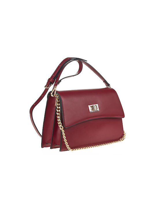 Verde Damen Tasche Schulter Burgundisch