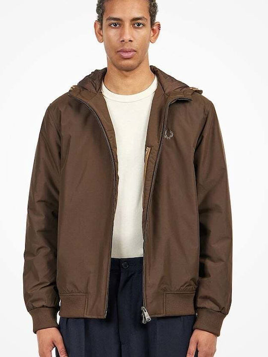 Fred Perry Brentham Men's Puffer Jacket Burnt Tobacco