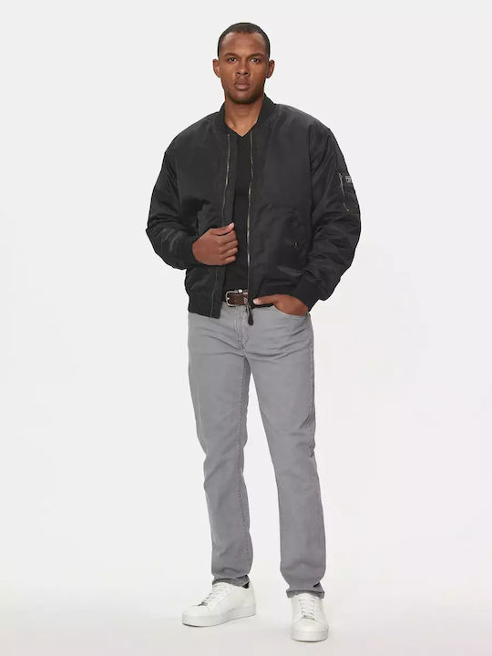 Guess Men's Bomber Jacket Waterproof and Windproof BLACK