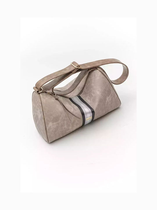 Sport Crossbody Shoulder Bag Lines Beige