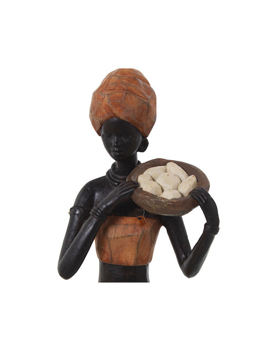 Figurină Decorativă Alexandra House Living Maro Material Plastic Acrilic Melamină Femeie Africană