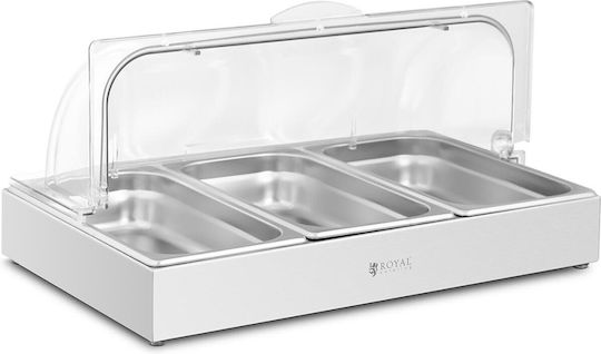 Frühstücksbuffet Display Rolltop-Abdeckung 3x GN 1/3 3x 2,6 L